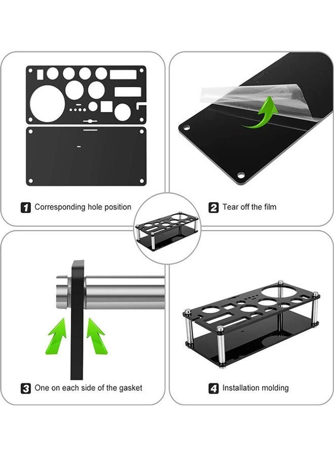 Arabest 23-Piece Boston Stainless Steel Cocktail Shaker Bartender Kit Silver/Black 14x10.5x28cm - Image 5